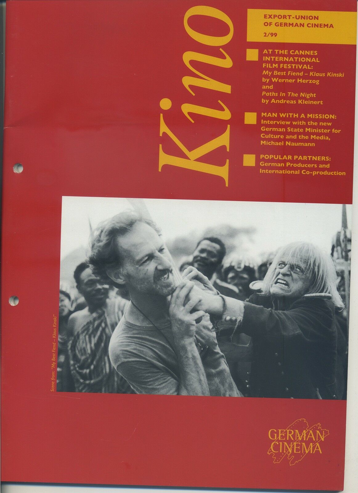 KINO-GERMAN CINEMA magazine side cover Issue 2    1999